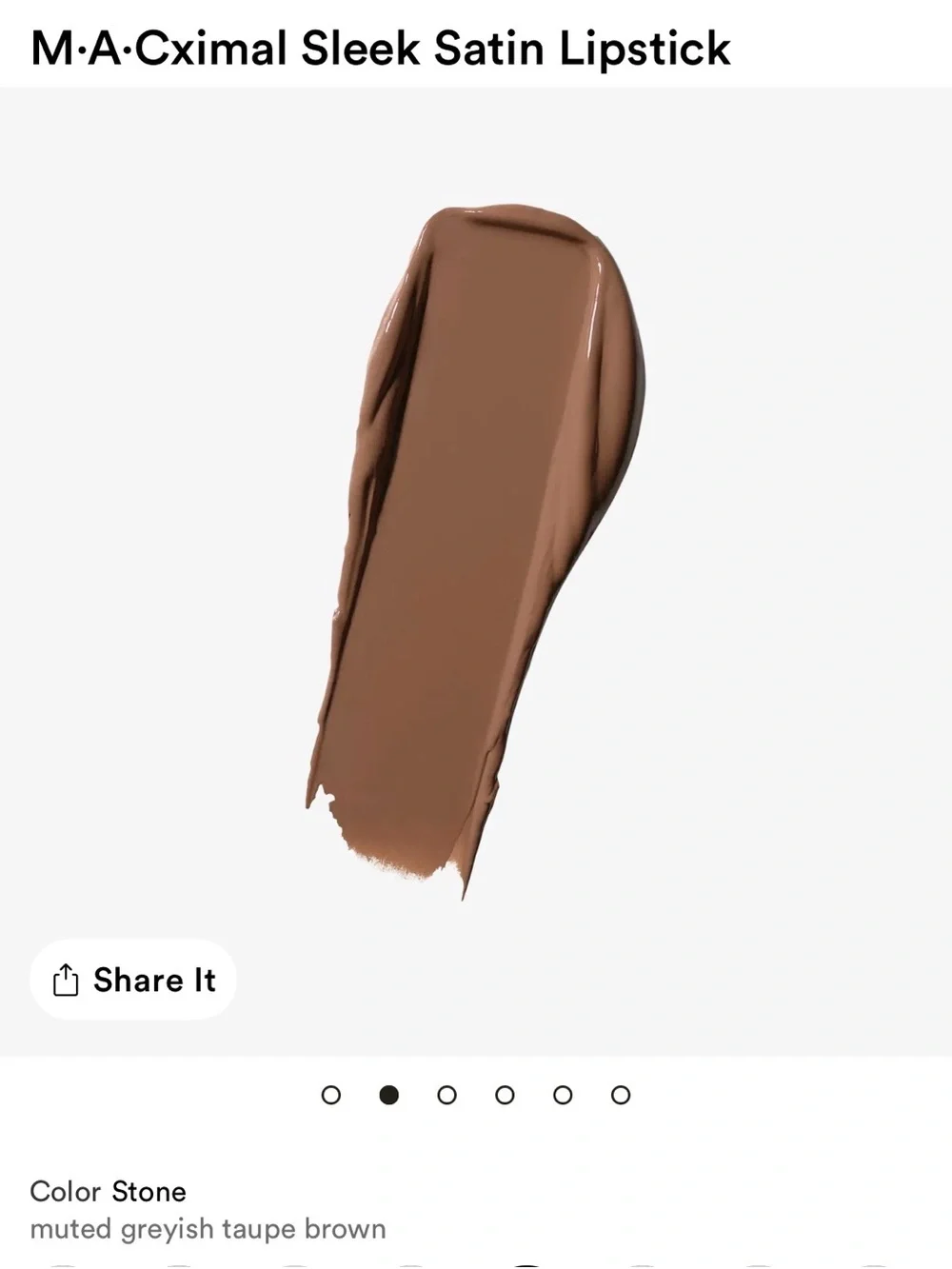MAC Cosmetics Sleek Satin Lipstick — Muted Taupe Brown